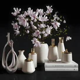 Decoration magnolia vases